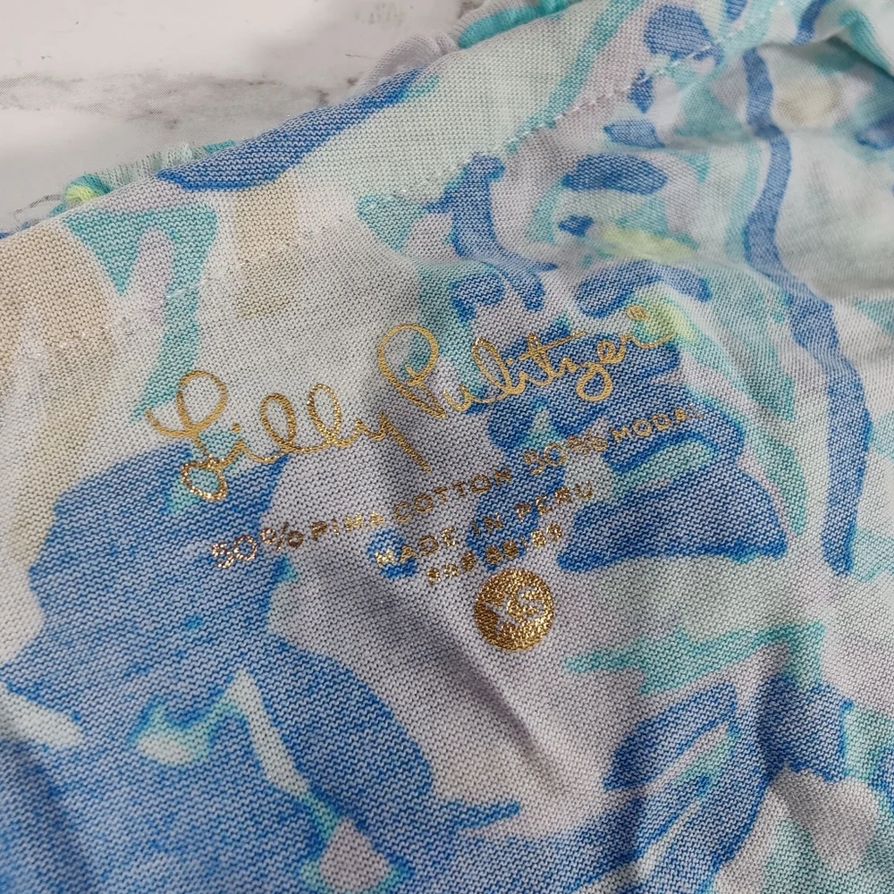 NWT Lilly Pulitzer Matteo Top In Bennet Blue Salty Seas Size XS - Picture 4 of 5